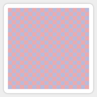 Wonky Checkerboard, Pink and Lavender Sticker